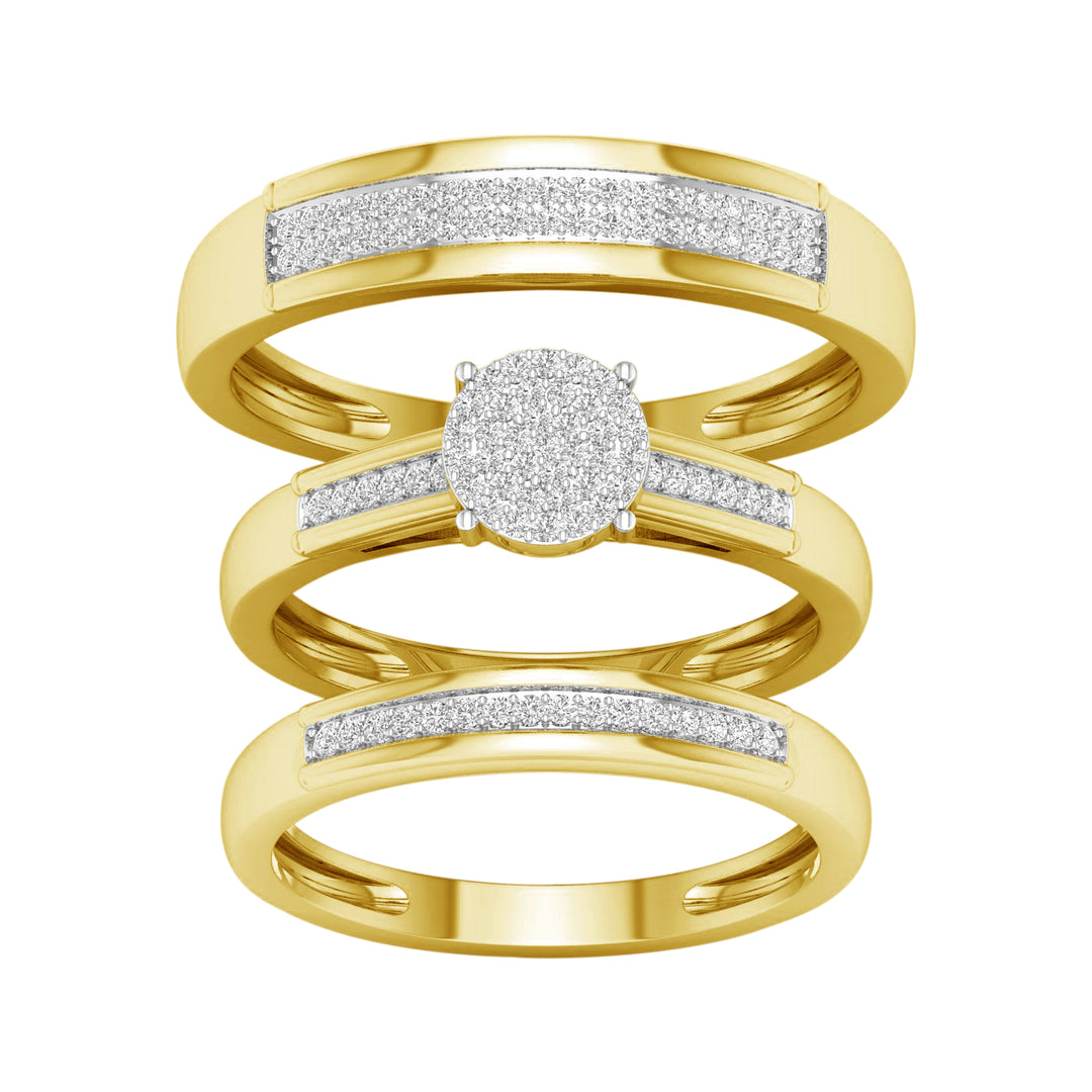 10K 0.33CT DIAM TRIO SET