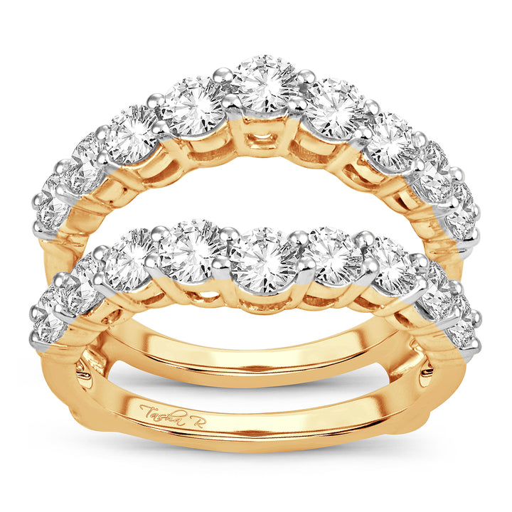 14K Yellow Gold 2CT Lab Diamond Ring Guard Enhancer