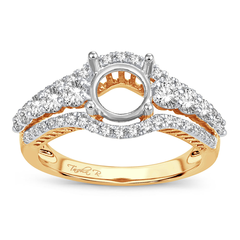 14K 0.90CT Diamond RING GUARD