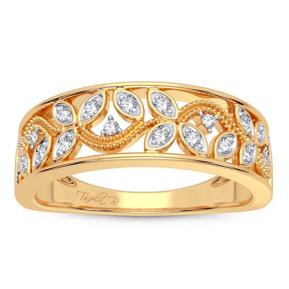 14K 0.10CT Diamond Band