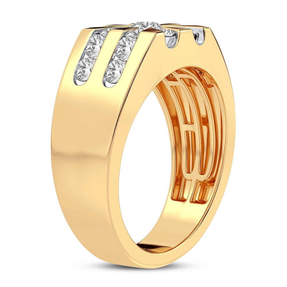 10K Yellow Gold Mens Lab-Created 1CT Diamond Band