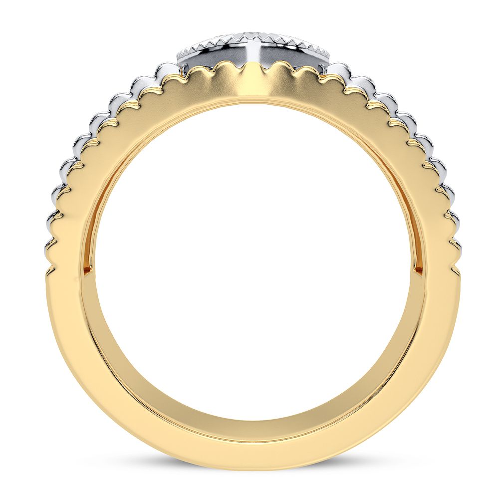 Modern 14K White Gold Mens Lab Diamond Ring