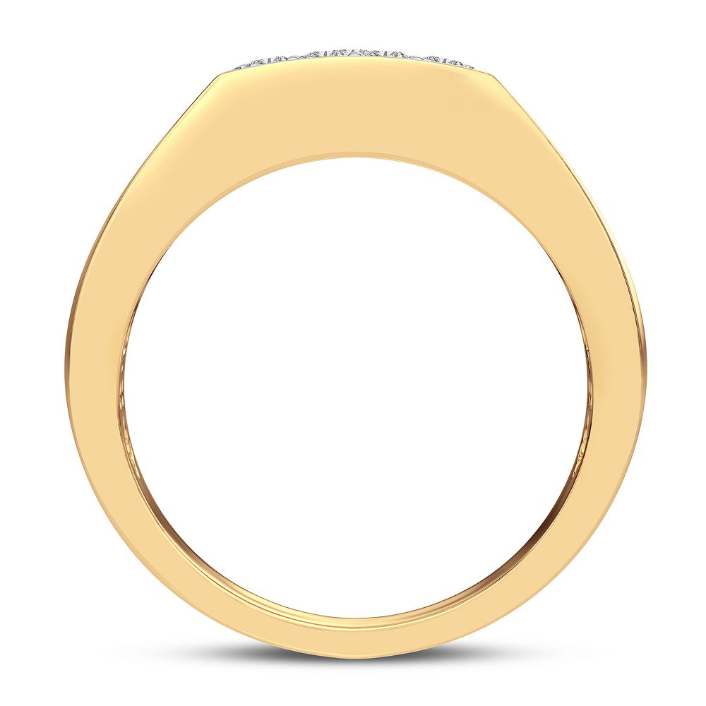 14K Yellow Gold Mens Lab Diamond Statement Ring (0.50CT)