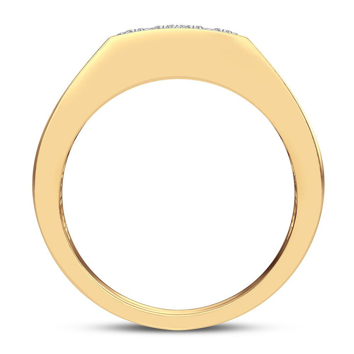 14K Yellow Gold Mens Lab Diamond Statement Ring (0.50CT)