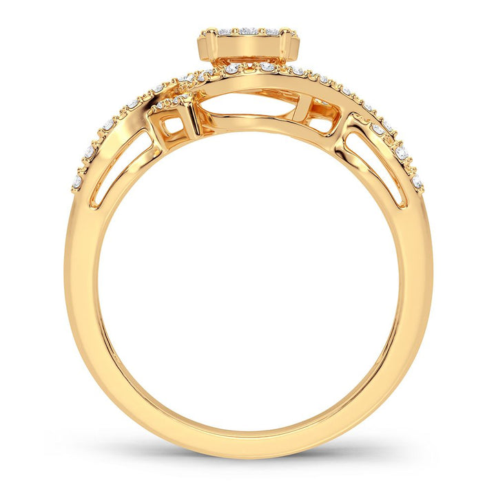 10K Yellow Gold Lab Diamond Engagement Ring - 0.25CT Brilliance
