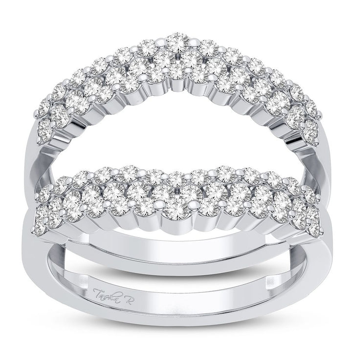 14K White Gold Lab Diamond Ring Guard Enhancer