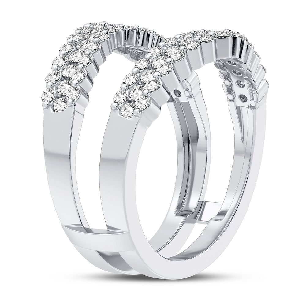 14K White Gold Lab Diamond Ring Guard Enhancer