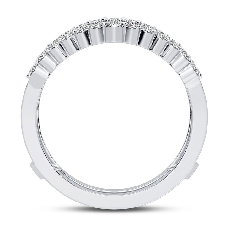 14K White Gold Lab Diamond Ring Guard Enhancer