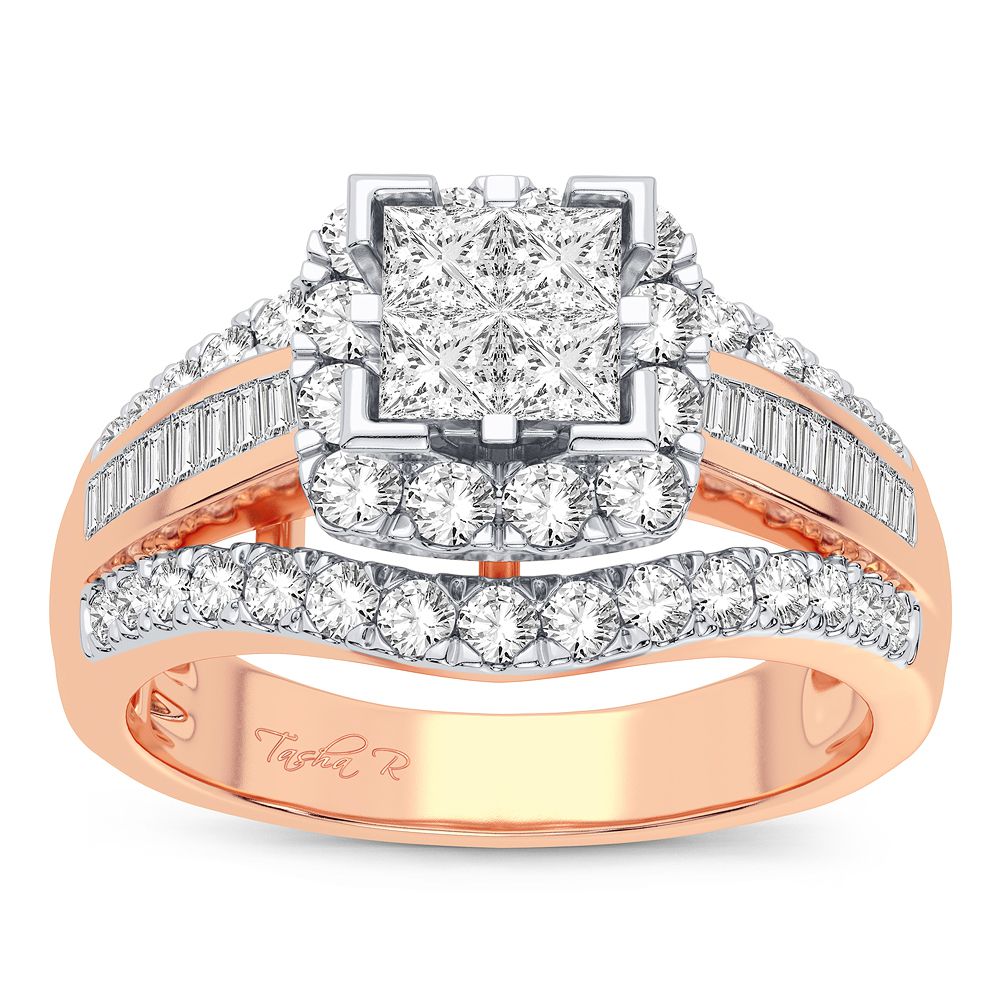 Romantic 14k Rose Gold Lab Diamond Engagement Ring (0.90CT)