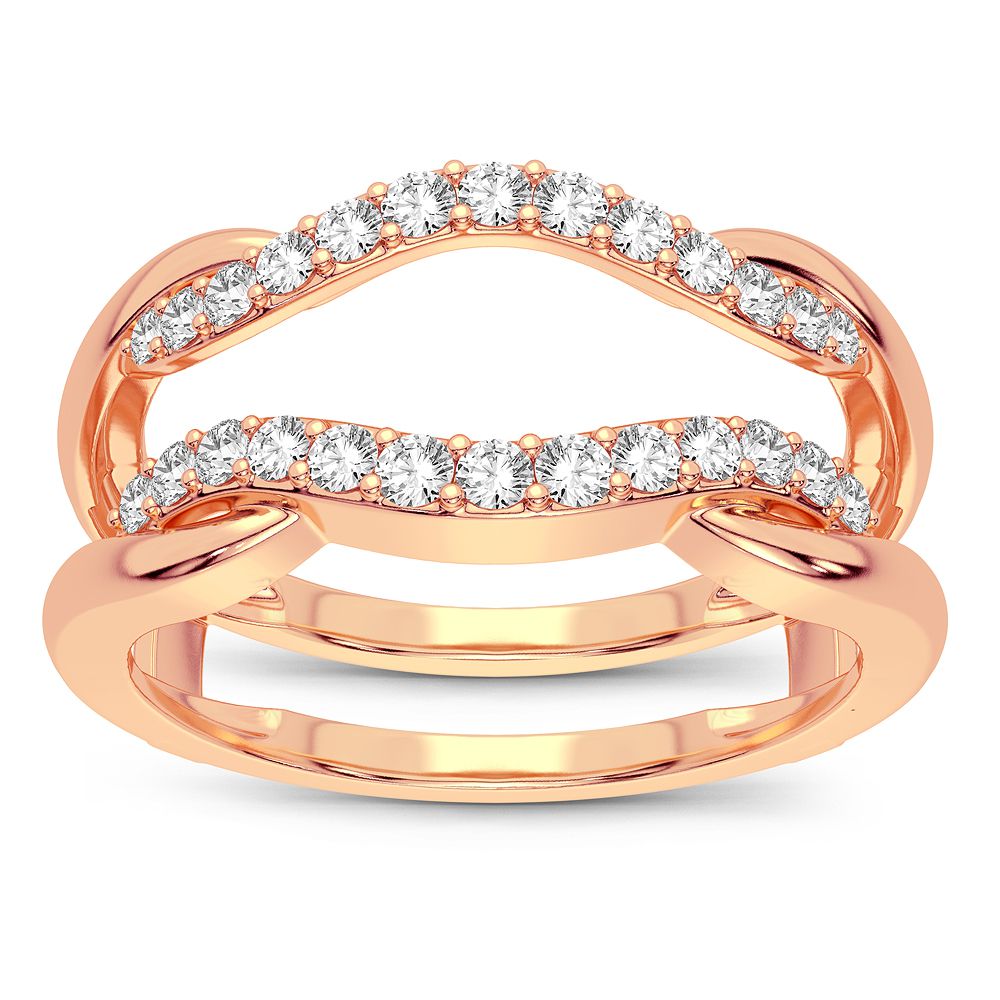 14K Rose Gold Lab Diamond Ring Guard Enhancer