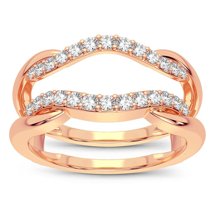 14K Rose Gold Lab Diamond Ring Guard Enhancer