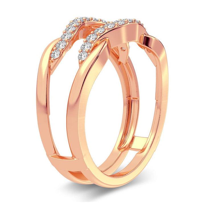 14K Rose Gold Lab Diamond Ring Guard Enhancer