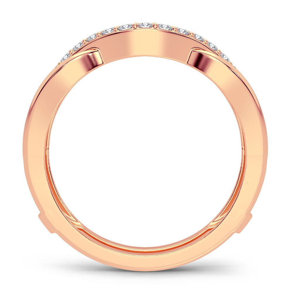 14K Rose Gold Lab Diamond Ring Guard Enhancer