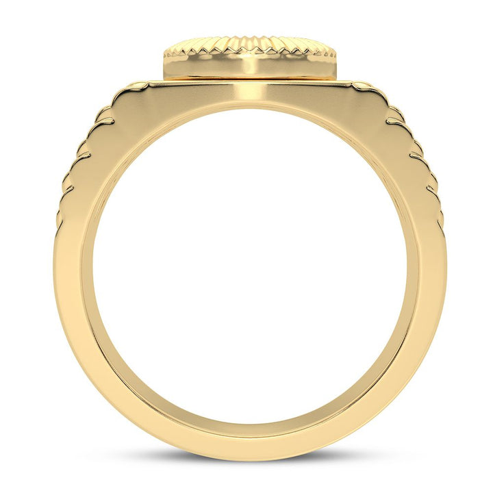Modern 10K White Gold 0.25CT Lab Diamond Mens Ring