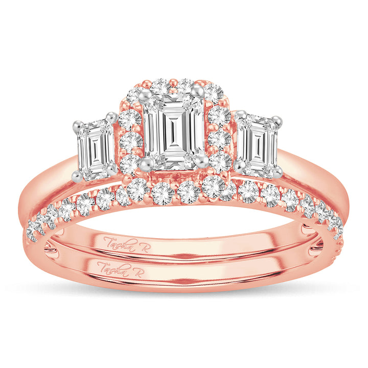 Romantic 14k Rose Gold Lab Diamond Engagement Ring 1.20CT