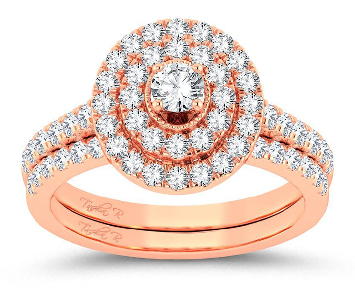 Timeless 14k Rose Gold 1ct Lab Diamond Engagement Ring