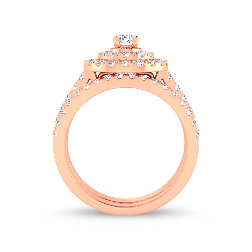 Timeless 14k Rose Gold 1ct Lab Diamond Engagement Ring