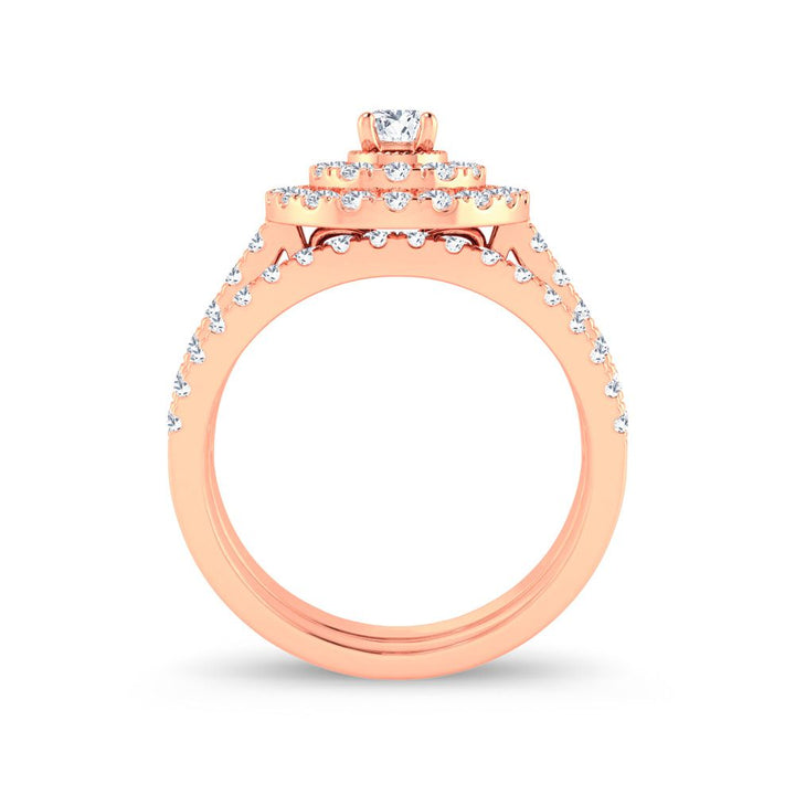Timeless 14k Rose Gold 1ct Lab Diamond Engagement Ring