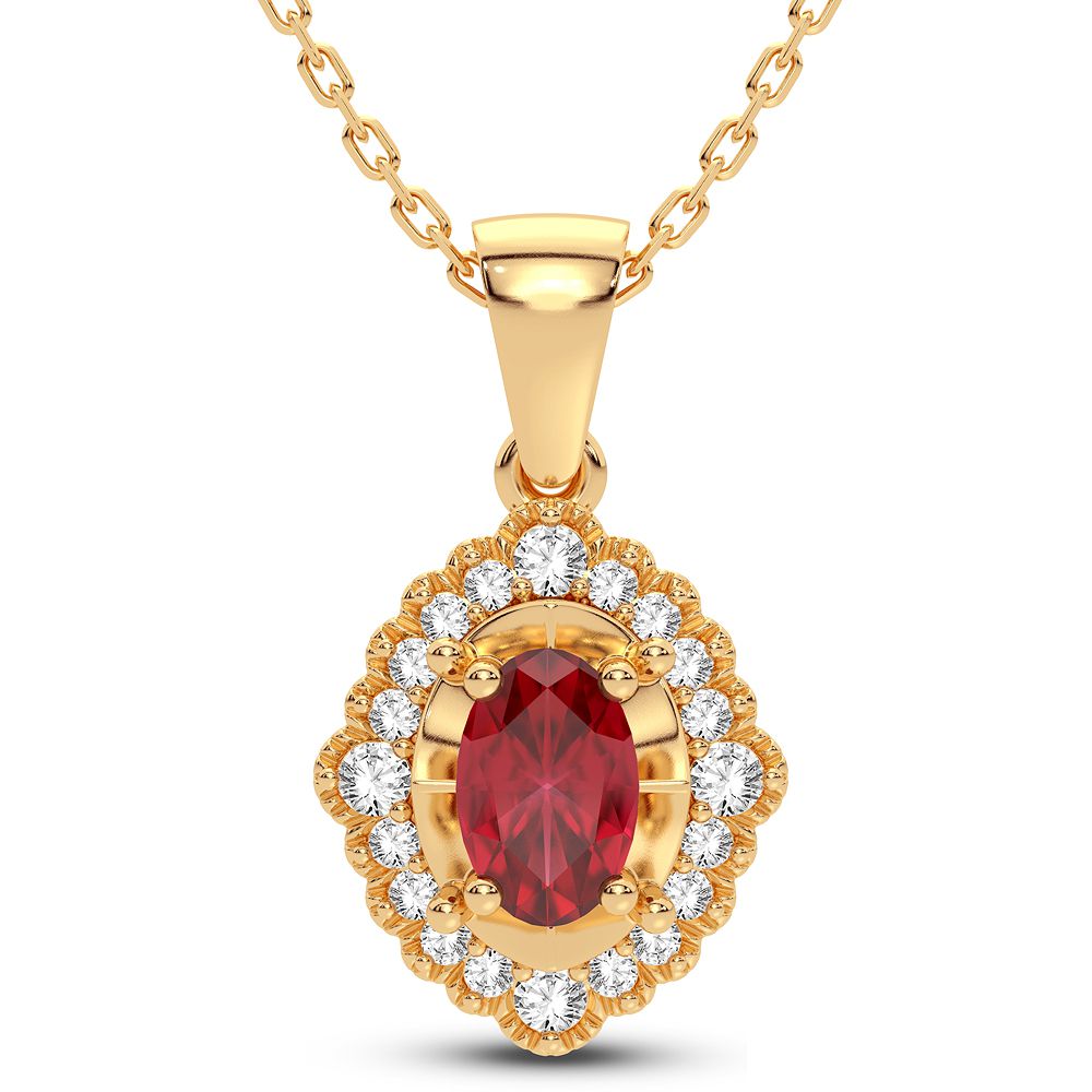 14K 0.12CT Diamond Pendant