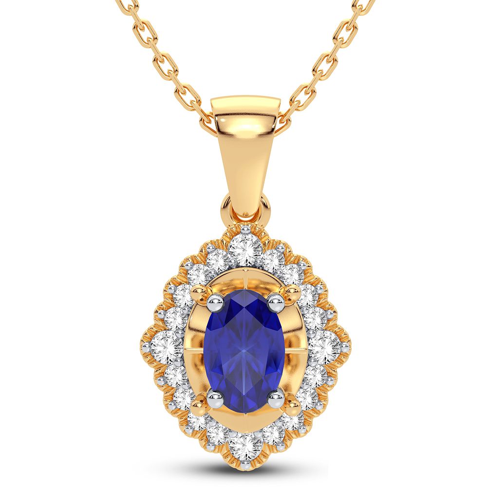 14K 0.12CT Diamond Pendant