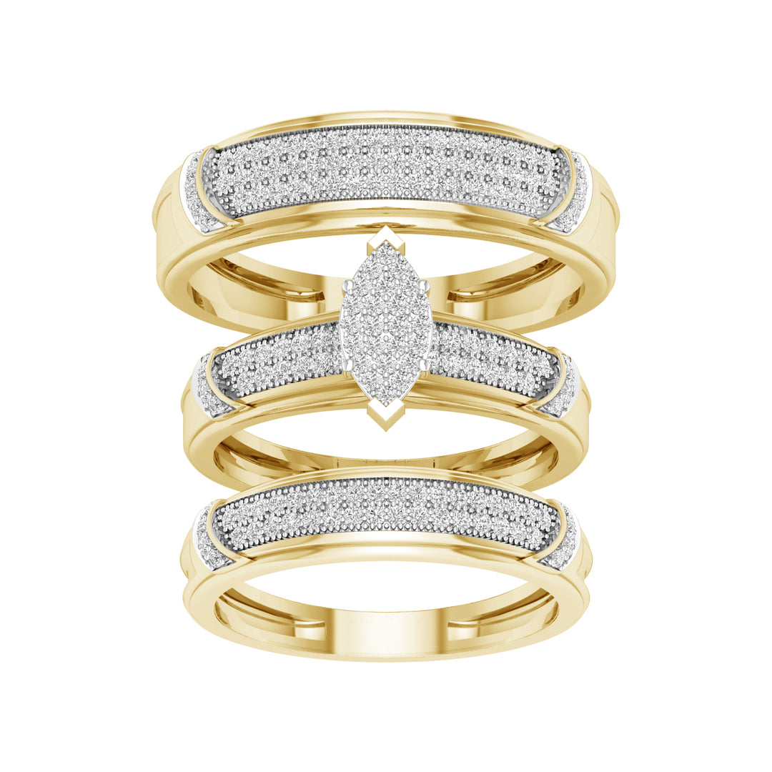 10K 0.50ct Diamond Trio Set