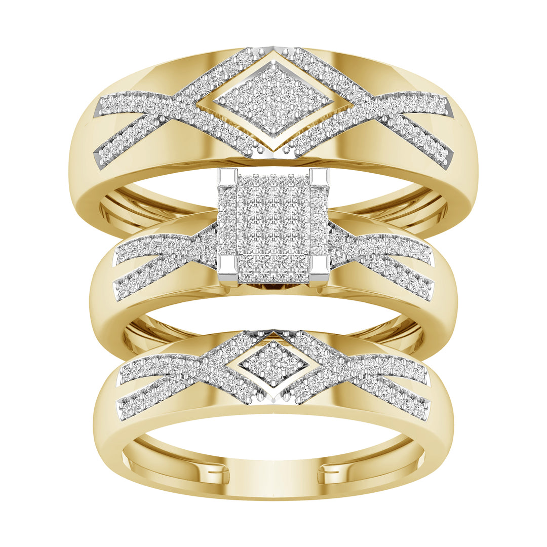 10K 0.50ct Diamond Trio Set