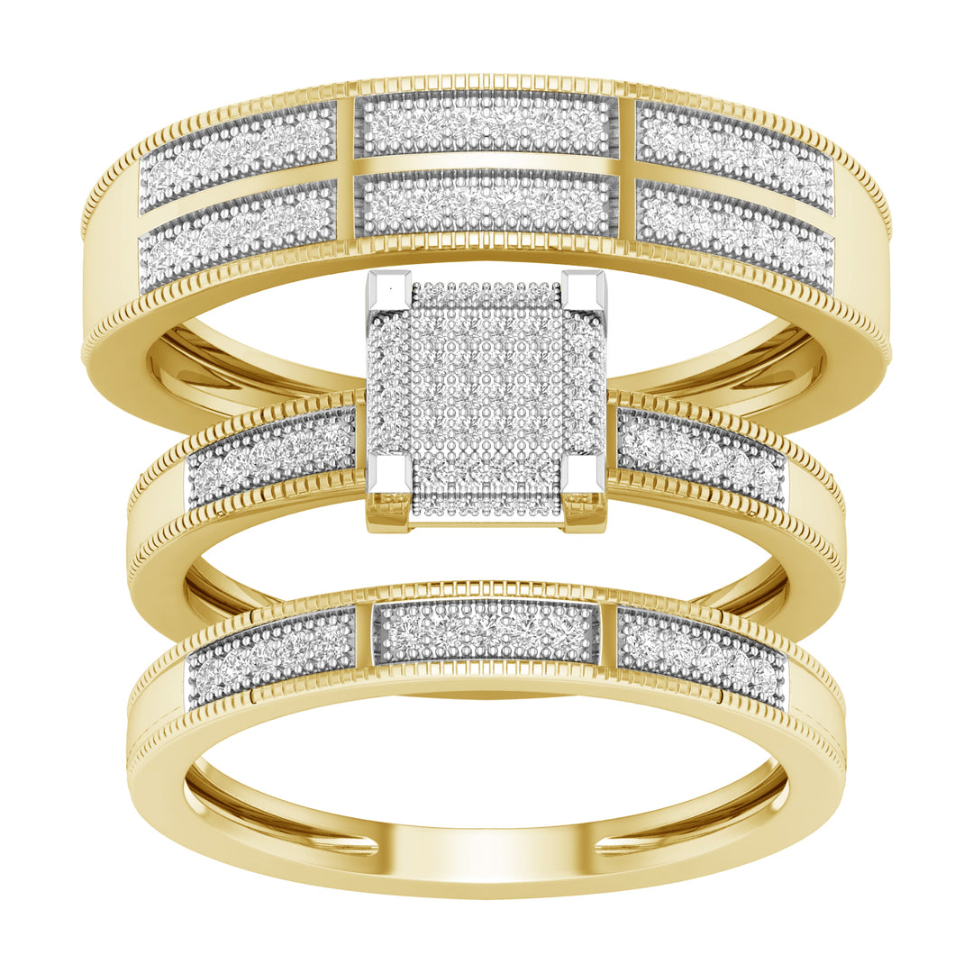 10K 0.33ct Diamond Trio Set