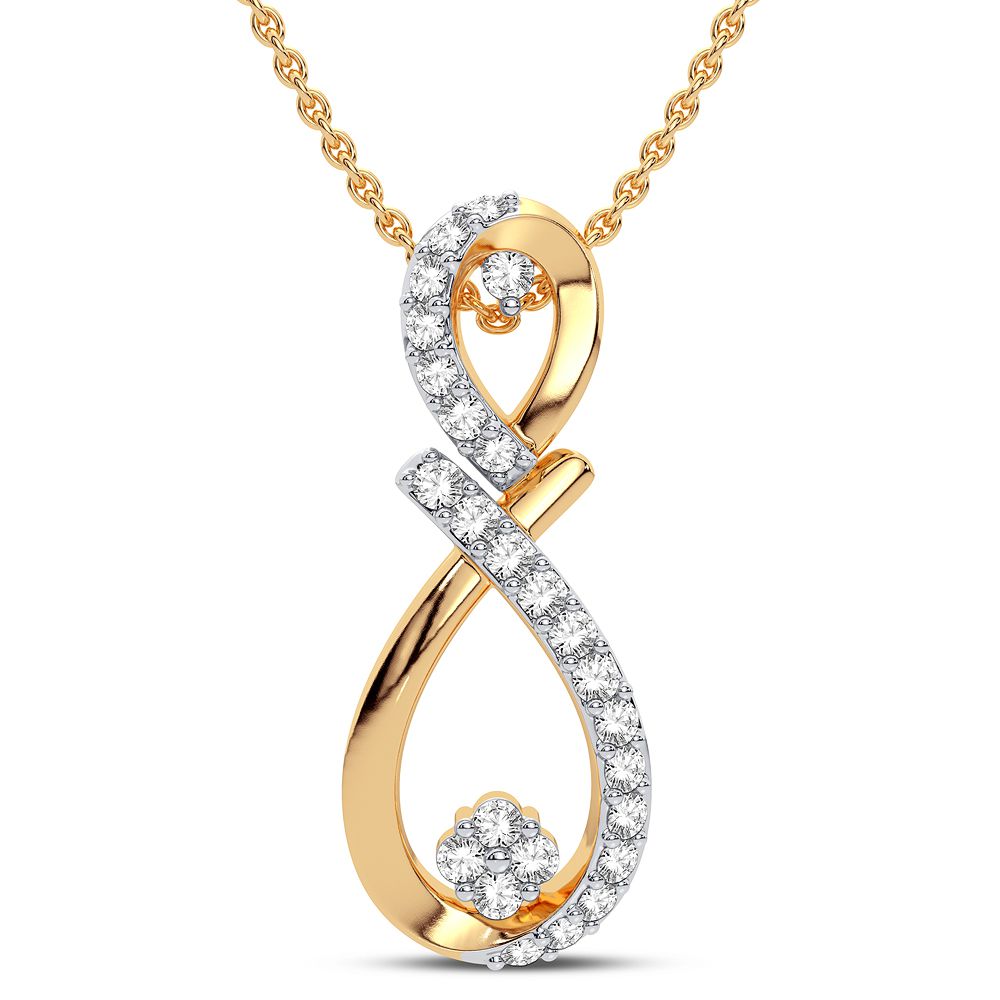 14K 0.18CT Diamond Pendant