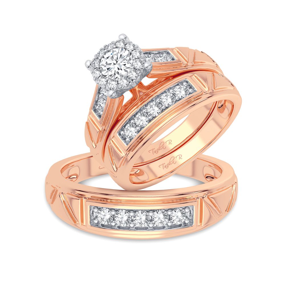 14K 0.78CT Diamond Trio Set