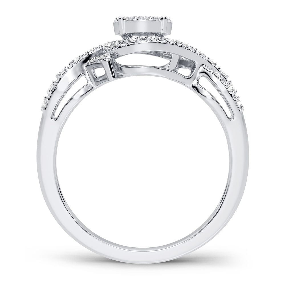10k White Gold Lab Diamond Engagement Ring (0.25CT)