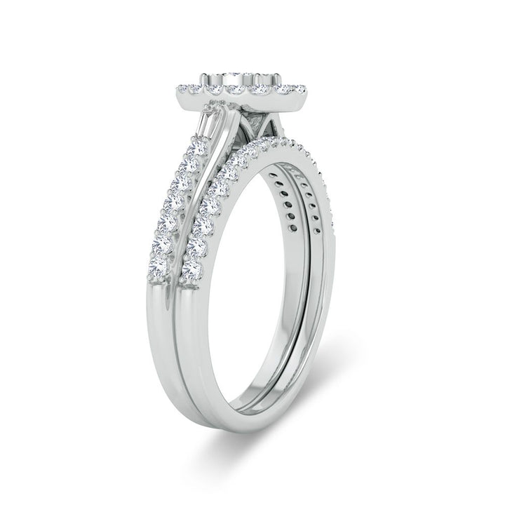 Elegant 10k White Gold 0.40ct Lab Diamond Engagement Ring