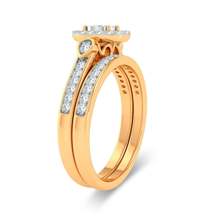 10k Yellow Gold 0.36ct Lab Diamond Womens Bridal Ring