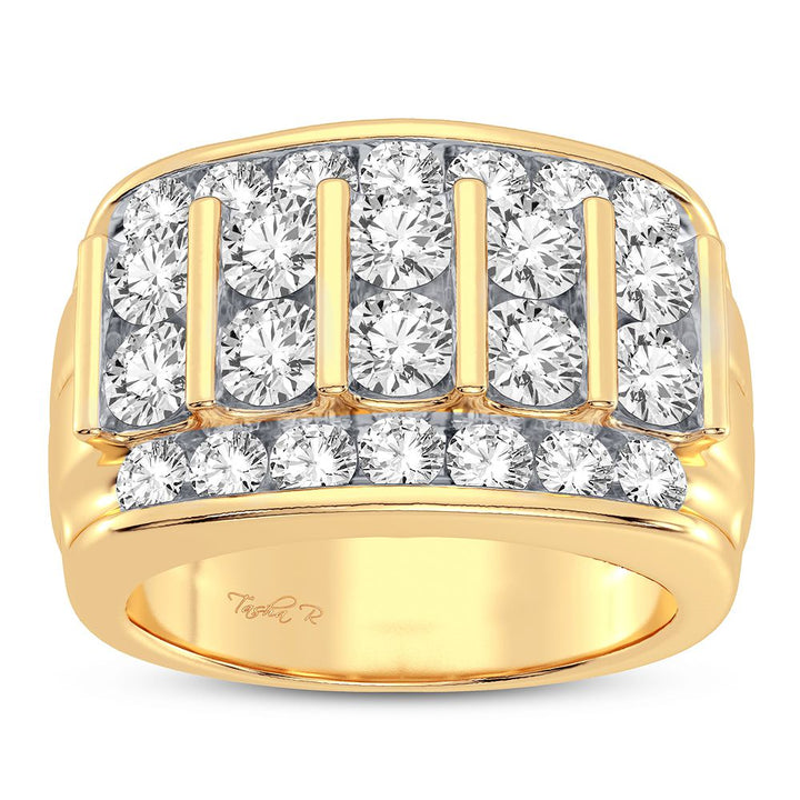 14K Yellow Gold Mens Lab Diamond Luxury Ring (3.00CT)