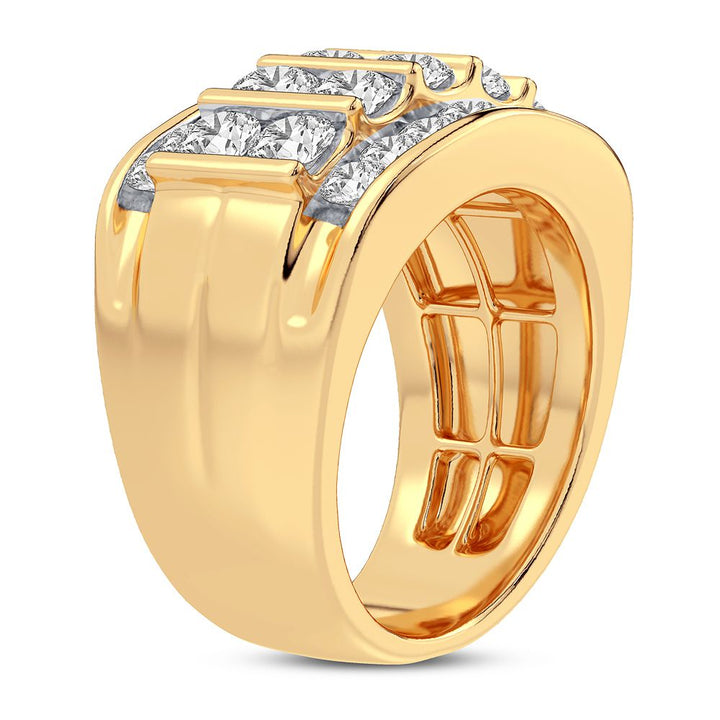 14K Yellow Gold Mens Lab Diamond Luxury Ring (3.00CT)