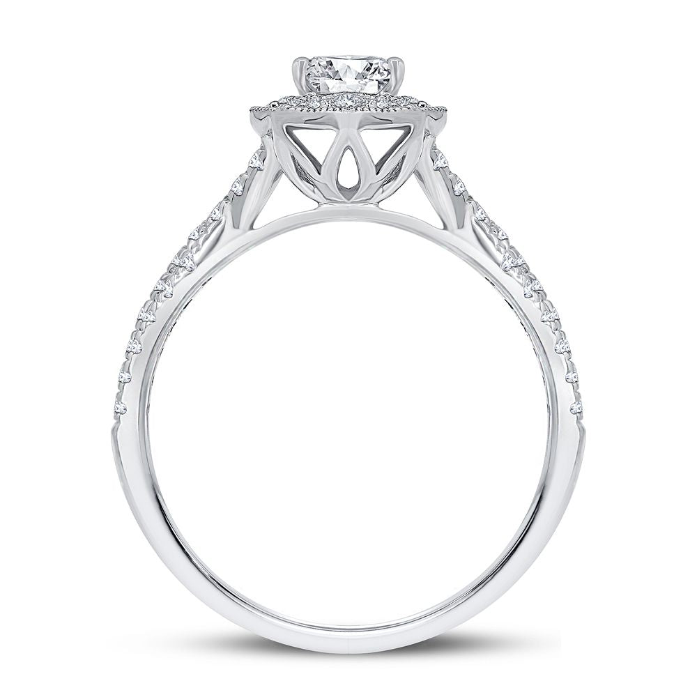 Timeless 14k White Gold 1CT Lab Diamond Engagement Ring