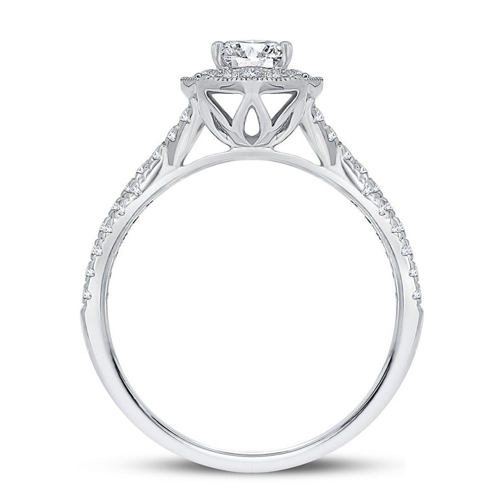 Timeless 14k White Gold 1CT Lab Diamond Engagement Ring