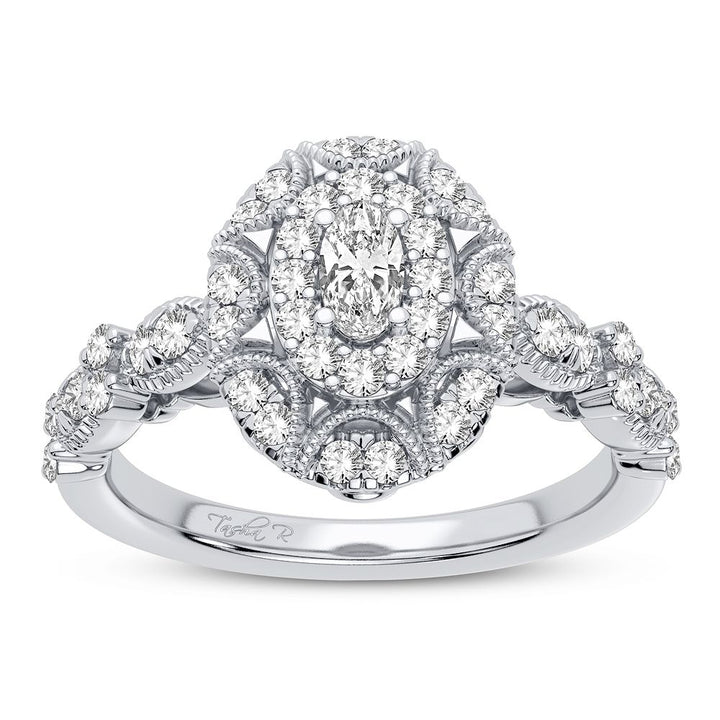 Brilliant 14k White Gold 0.63CT Lab Diamond Ring
