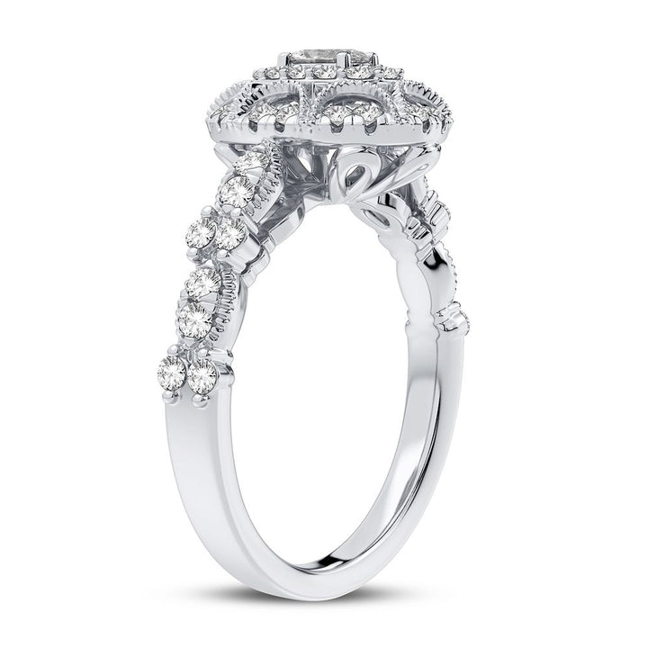 Brilliant 14k White Gold 0.63CT Lab Diamond Ring