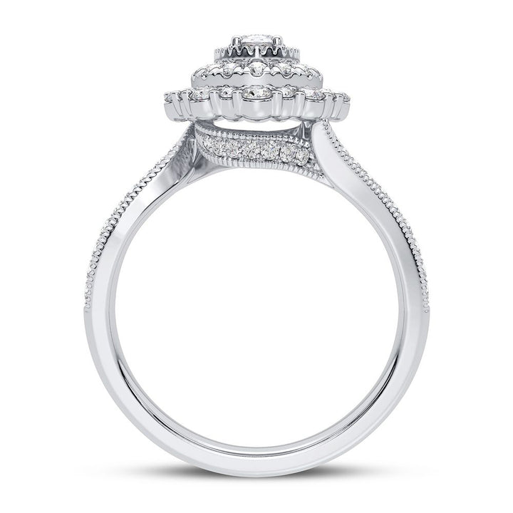 Brilliant 14k White Gold 0.90CT Lab Diamond Ring