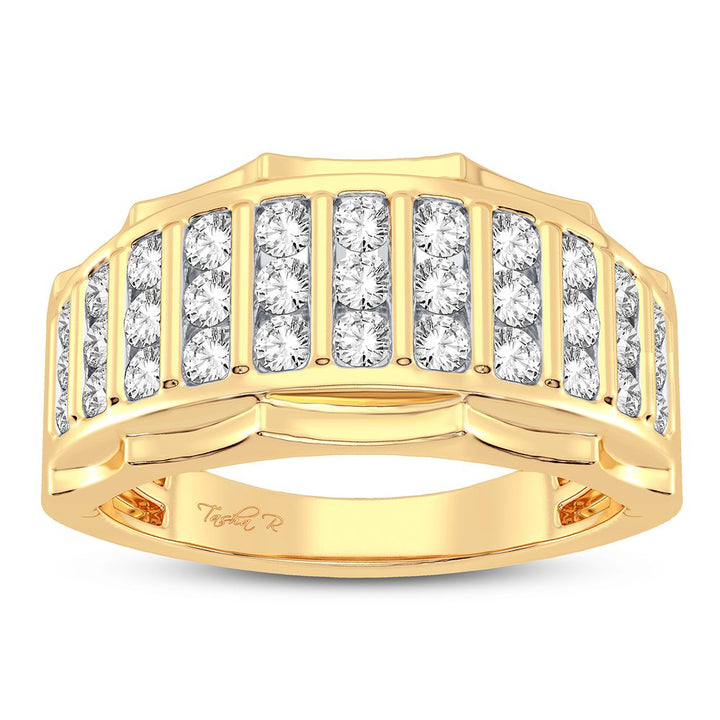 14K Yellow Gold Mens Lab Diamond Statement Ring (1.00CT)