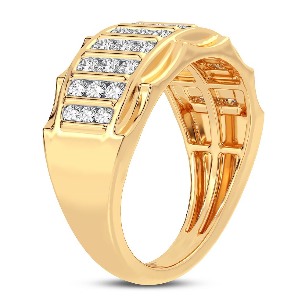 14K Yellow Gold Mens Lab Diamond Statement Ring (1.00CT)