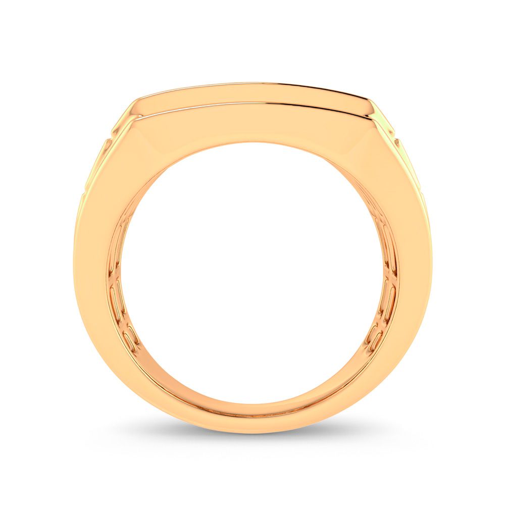 14K Yellow Gold 0.85ct Lab Diamond Mens Wedding Band