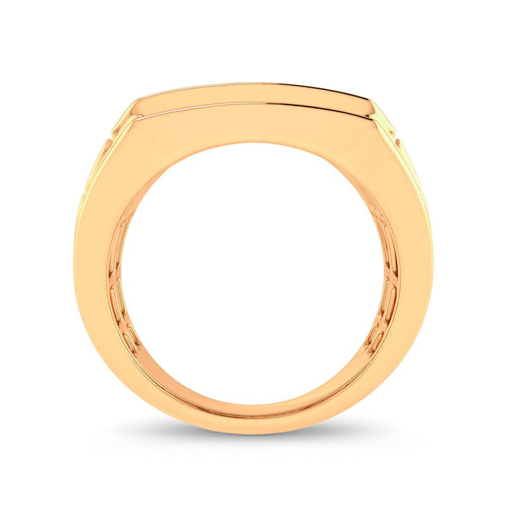 14K Yellow Gold 0.85ct Lab Diamond Mens Wedding Band