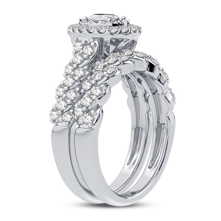 Brilliant 14k White Gold 1.33CT Lab Diamond Engagement Ring