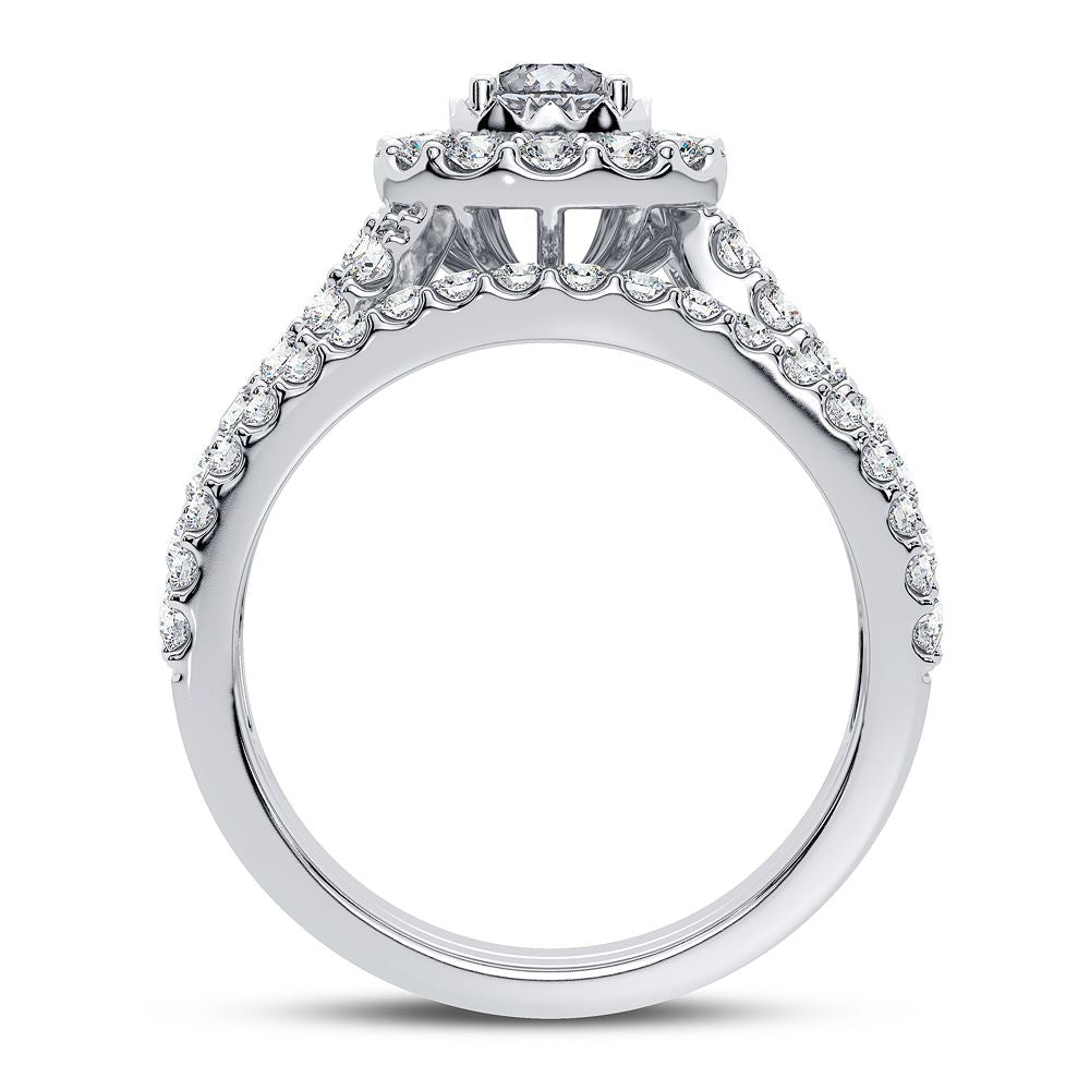 14k White Gold 1.50CT Lab Diamond Engagement Ring Brilliance
