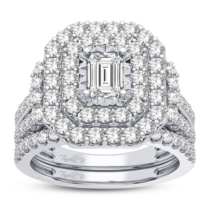 Brilliant 14k White Gold 2CT Lab Diamond Engagement Ring