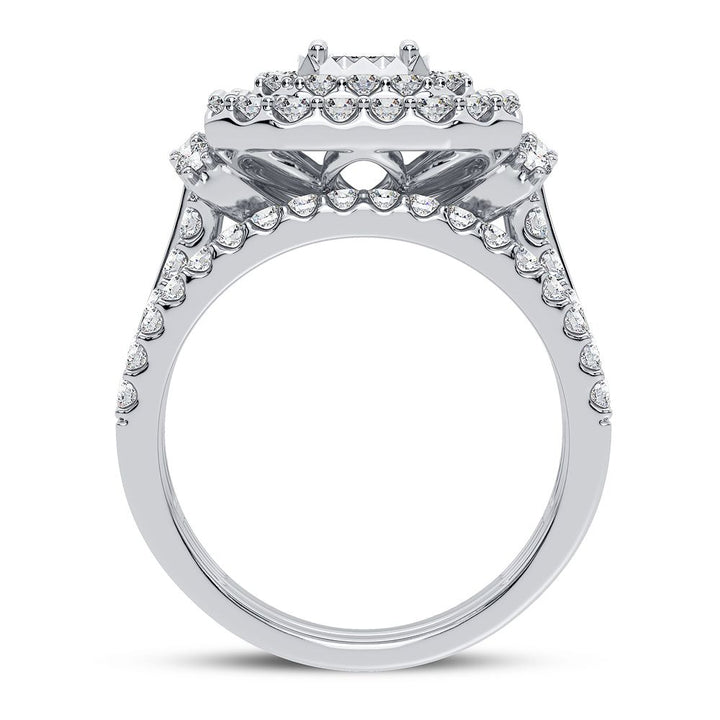 Brilliant 14k White Gold 2CT Lab Diamond Engagement Ring