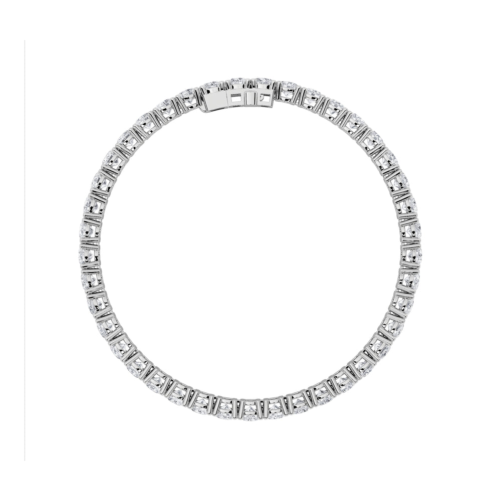 7Cttw Round Shaped Lab Grown Diamond (F/VS) Tennis Bracelet in 14K Gold