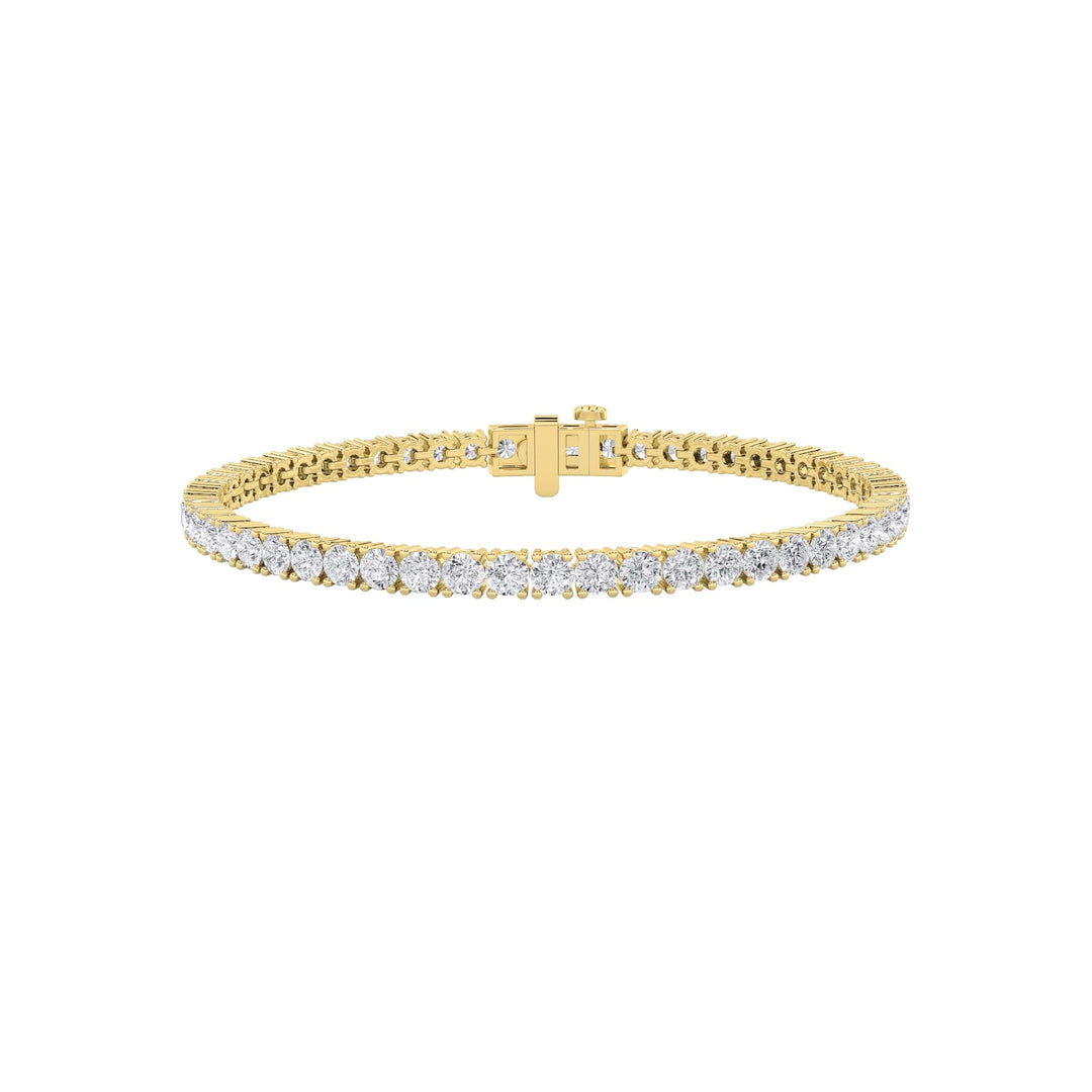 8Cttw Round Shaped Lab Grown Diamond (F/VS) Tennis Bracelet in 14K Gold