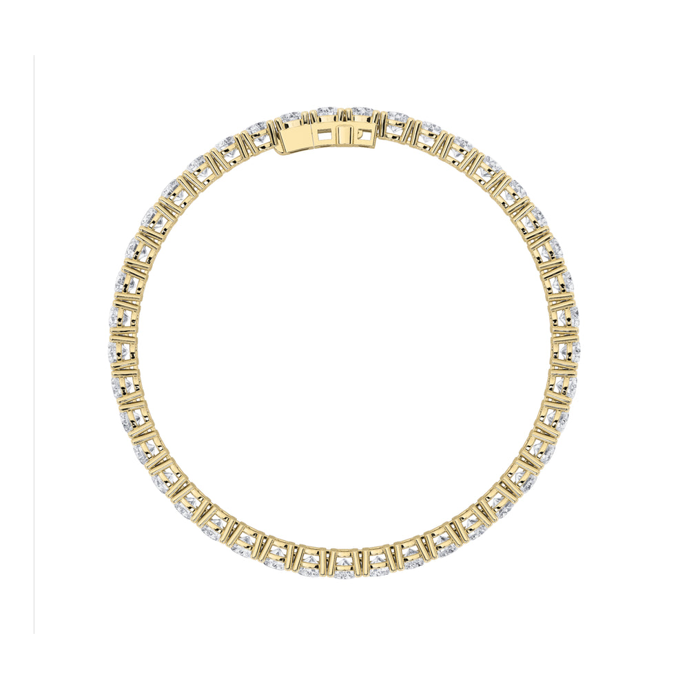 8Cttw Round Shaped Lab Grown Diamond (F/VS) Tennis Bracelet in 14K Gold